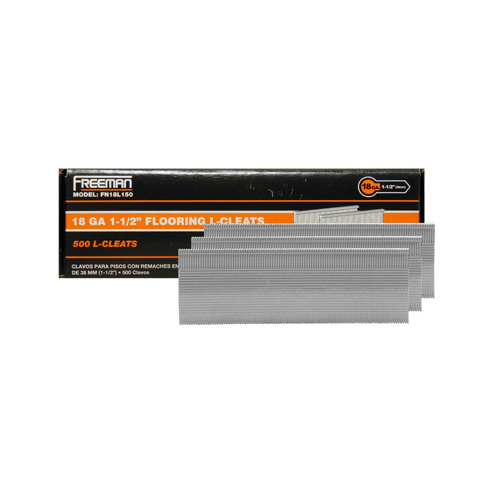 18-Gauge 1-1/4" to 1-3/4" Glue Collated Flooring L-Cleats