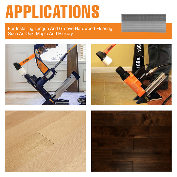 18-Gauge 1-1/4" to 1-3/4" Glue Collated Flooring L-Cleats