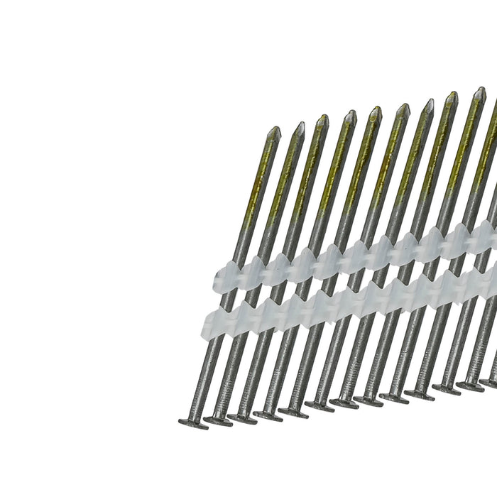 21 Degree .120" x 3" Plastic Collated Bright Smooth Shank Framing Nails (500 Count)