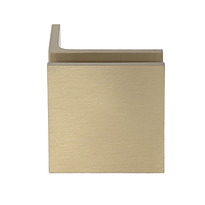 90° Square edged Wall Mount Glass Clip with Mounting Leg | TR479-S