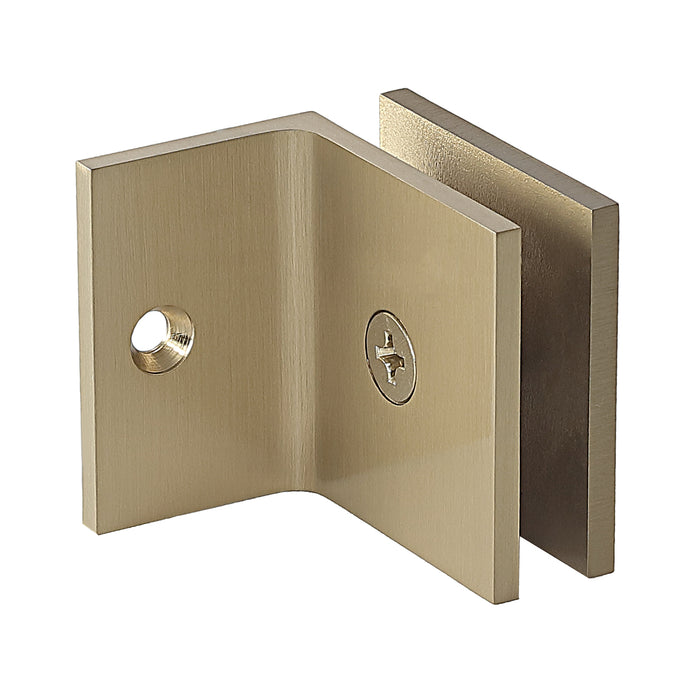 90° Square edged Wall Mount Glass Clip with Mounting Leg | TR479-S