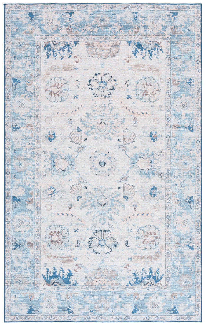 BLUE / BEIGE / RECTANGLE / 3' x 5'