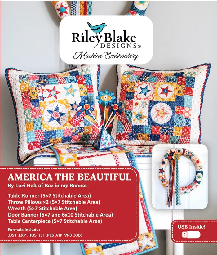 America the Beautiful - Machine Embroidery