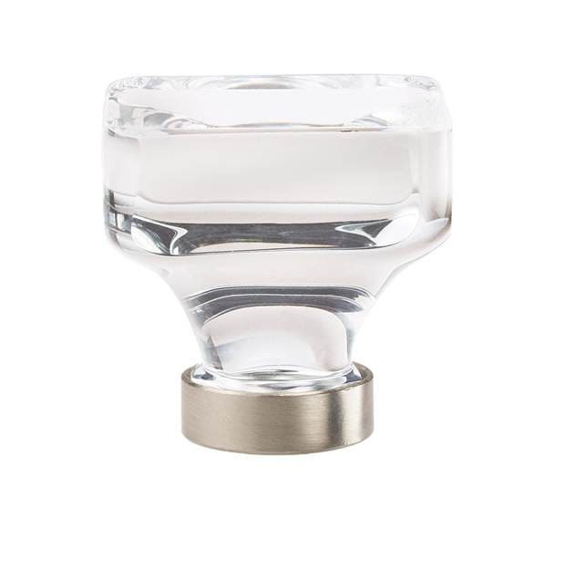 Amerock Glacio 1 3/8" Cabinet Knob Crystal Satin Nickel