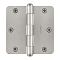 Baldwin 3.5" 1/4" Radius Hinge in Satin Nickel