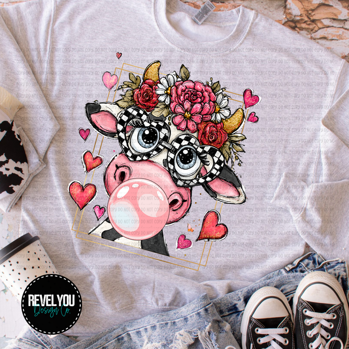 Bubblegum Valentine Cow