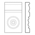 Bullseye Plynth Block , 4 1/2''w x 7"h x 1"d Accessories White River Hardwoods