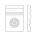 Bullseye Plynth Block ,  5 1/2"w x 8"h x 1"d Accessories White River Hardwoods