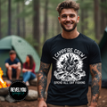 Campfire Crew Most Likely To Spend All Day Fishing *Black & White* - PNG