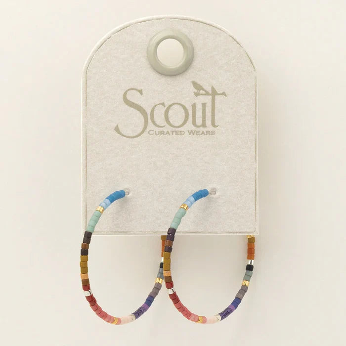 Chromacolor Miyuki Small Hoop - Desert Multi/Silver