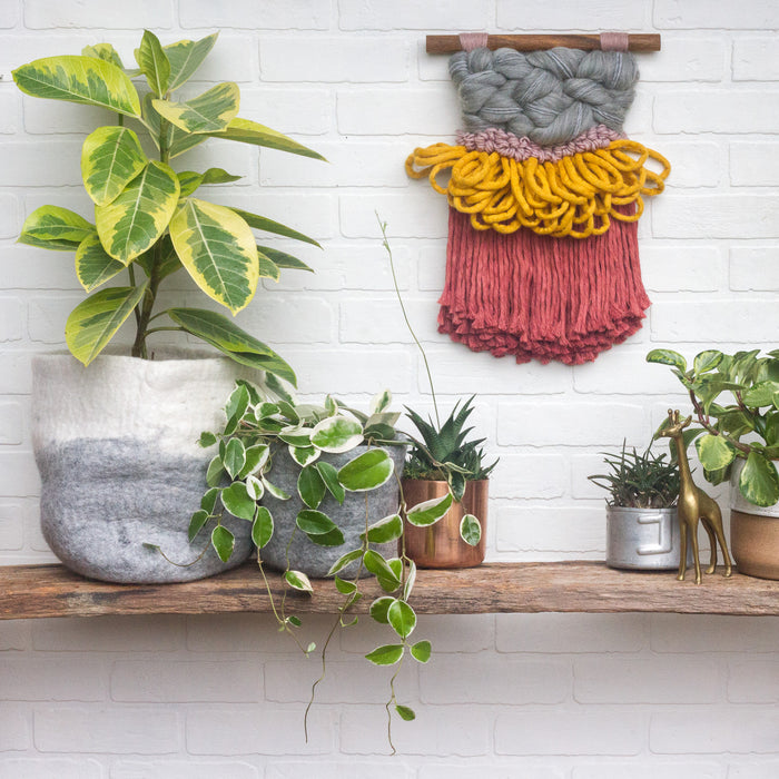 CLOUD 10 COLLECTION: Dusty Rose + Mustard Cloud | Woven Wall Hanging