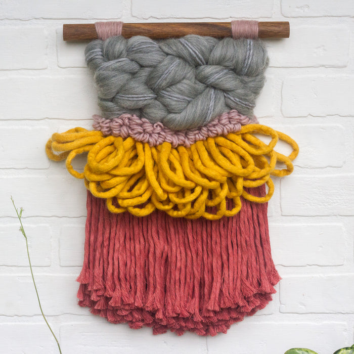 CLOUD 10 COLLECTION: Dusty Rose + Mustard Cloud | Woven Wall Hanging