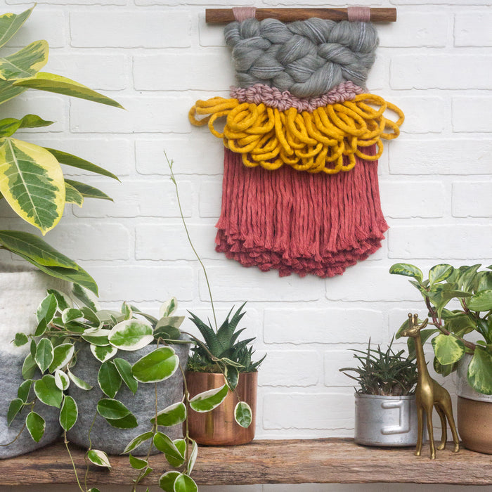 CLOUD 10 COLLECTION: Dusty Rose + Mustard Cloud | Woven Wall Hanging