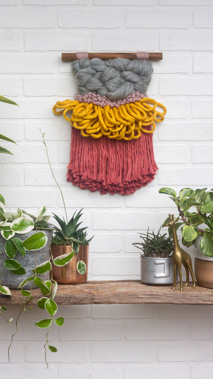 CLOUD 10 COLLECTION: Dusty Rose + Mustard Cloud | Woven Wall Hanging