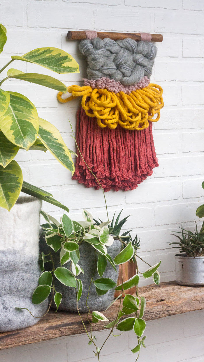 CLOUD 10 COLLECTION: Dusty Rose + Mustard Cloud | Woven Wall Hanging