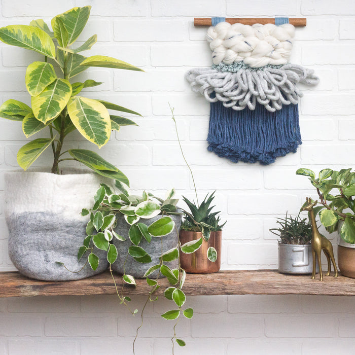 CLOUD 10 COLLECTION: Indigo + White Cloud | Woven Wall Hanging