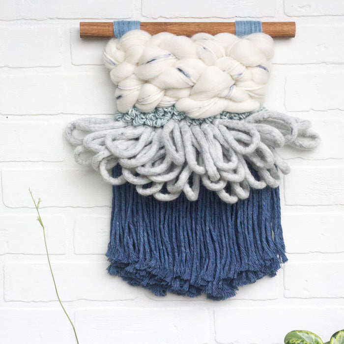 CLOUD 10 COLLECTION: Indigo + White Cloud | Woven Wall Hanging