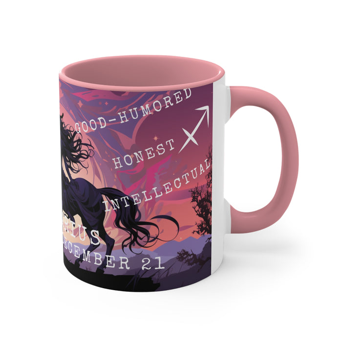Cosmic Harmony Zodiac Mug Collection - Sagittarius. Accent Coffee Mug, 11oz