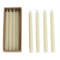 Cream Unscented Taper Candle Set