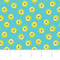 Double Sided Cotton Blanket - Monsters Inc Mike Wazowski Aqua Cotton