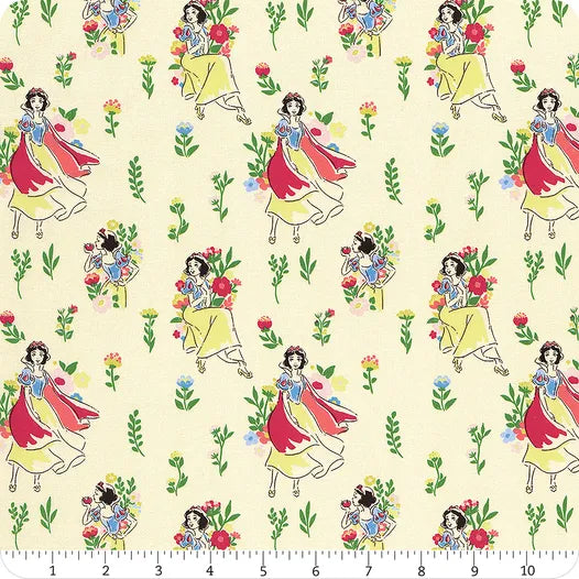 Double Sided Cotton Blanket - Snow White Meadow Cream Cotton