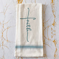 Faith Blue Print Hand Towel - Lyla's: Clothing & Gifts - Online and Rockwall Texas Boutique