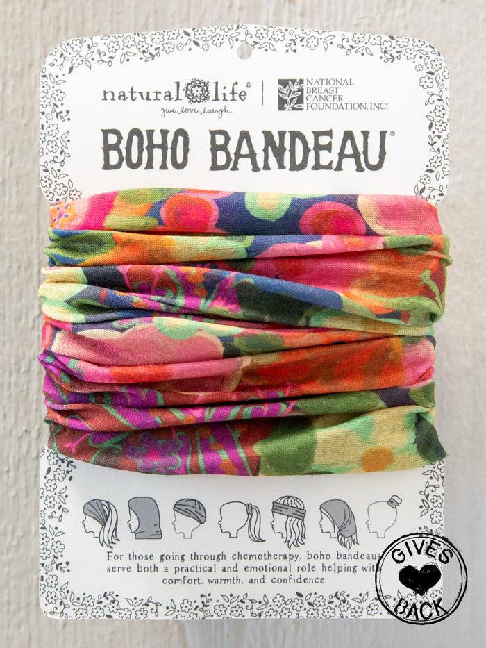 Full Boho Bandeau® Headband - Pink Painted Garden