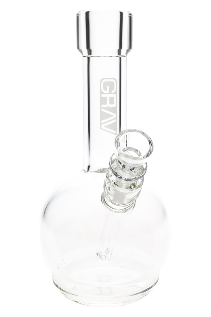 GRAV Mini Clear Round Base Glass Bong – 10 mm – 6.5″