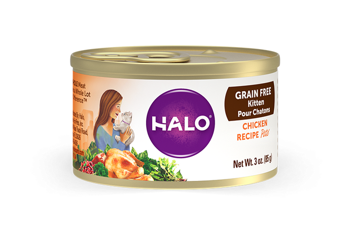 Halo Kitten Grain Free Chicken Recipe Pate Canned Cat Food