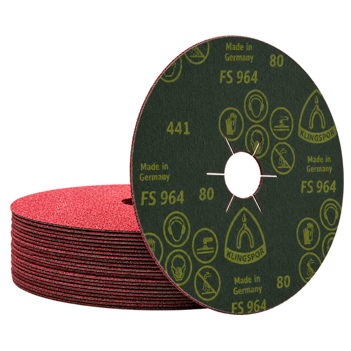 Klingspor FS 964 ACT Ceramic Fibre Discs – 25 Pack