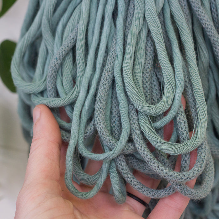 Long + Skinny Textured Weaving | Seafoam + Orange