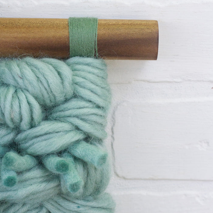 Long + Skinny Textured Weaving | Seafoam + Orange
