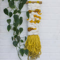 Long + Skinny Textured Weaving | White + Gold