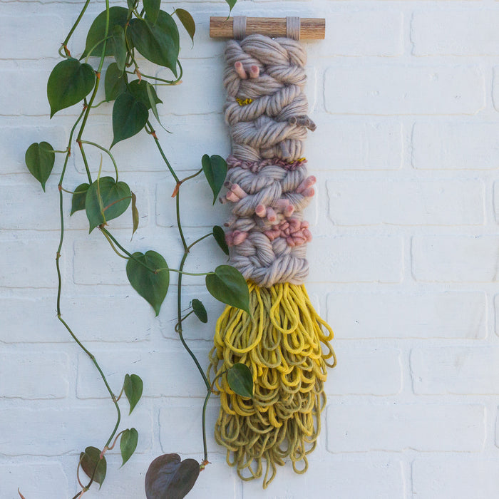Long + Skinny Textured Woven Wall Hanging