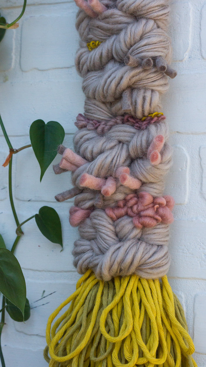 Long + Skinny Textured Woven Wall Hanging