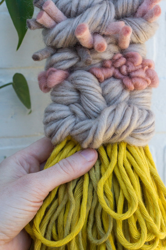 Long + Skinny Textured Woven Wall Hanging
