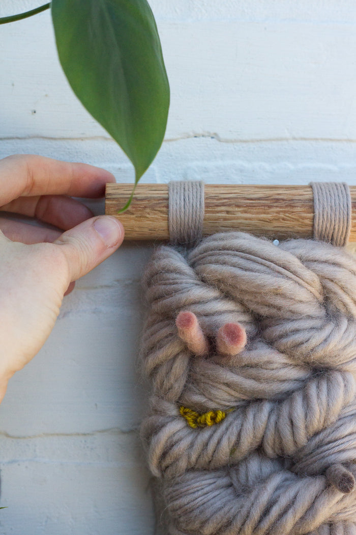 Long + Skinny Textured Woven Wall Hanging