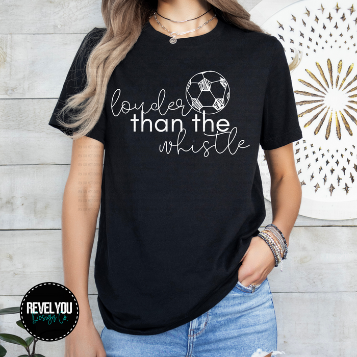 Louder Than The Whistle Soccer - Black/White Set  - PNG