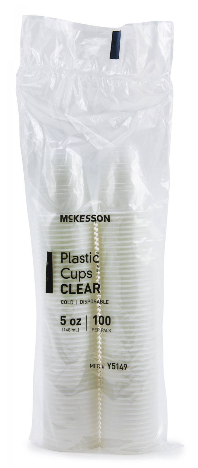 McKesson Plastic Drinking Cup , 5 Ounce, Case of 2000, Translucent