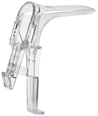 Mckesson Vaginal Speculum Graves Plastic Medium Double Blade Duckbill Disposable Pack of 10
