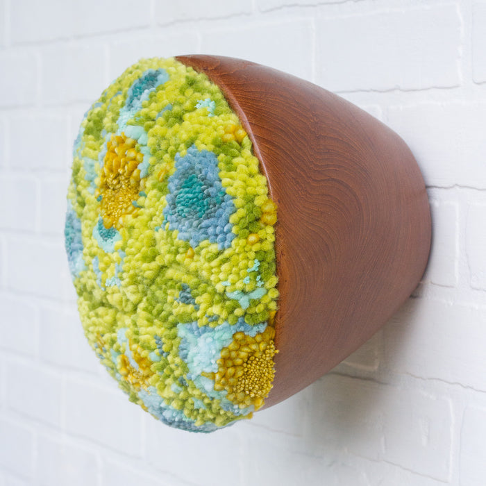 Mega Puff Fiber Sculpture | Chartreuse + Green + Aqua