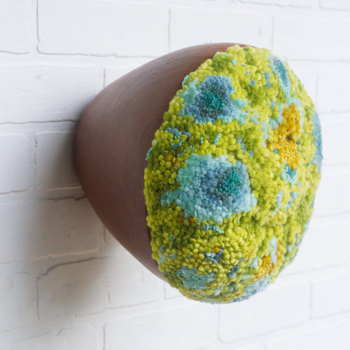 Mega Puff Fiber Sculpture | Chartreuse + Green + Aqua