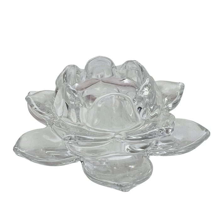 Mikasa Crystal Flower Tealight Candle Holder