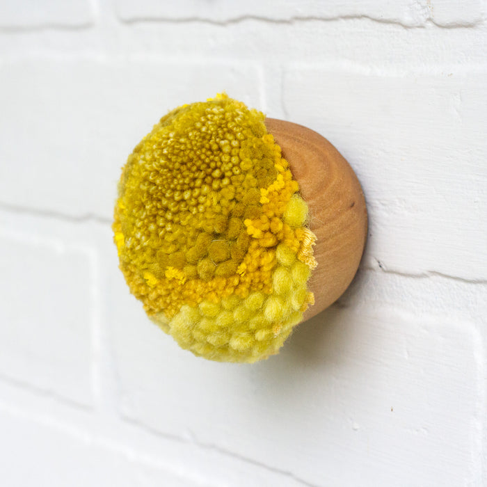 Mini Puff Fiber Sculpture | All Yellows