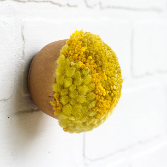 Mini Puff Fiber Sculpture | All Yellows