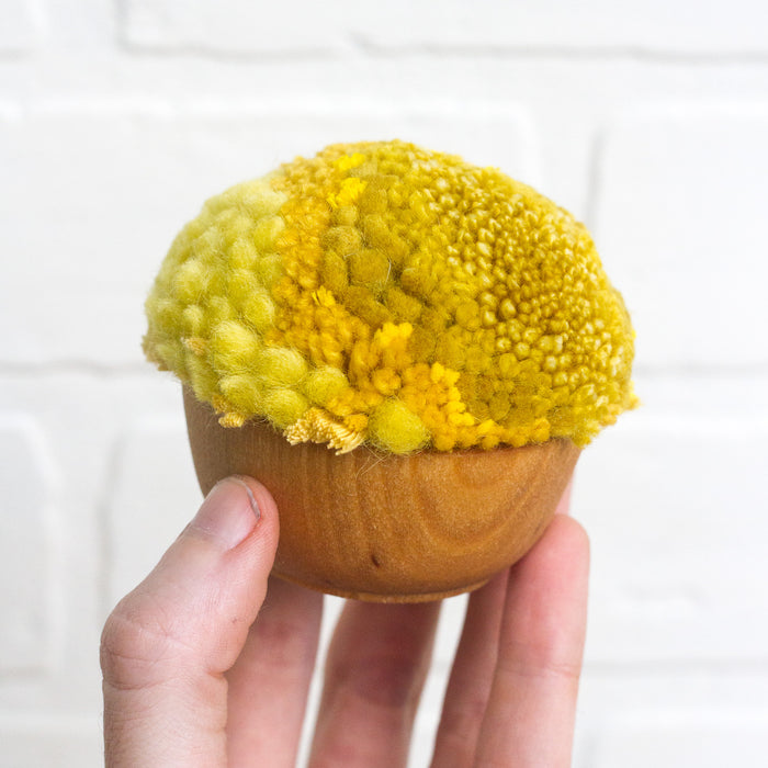 Mini Puff Fiber Sculpture | All Yellows