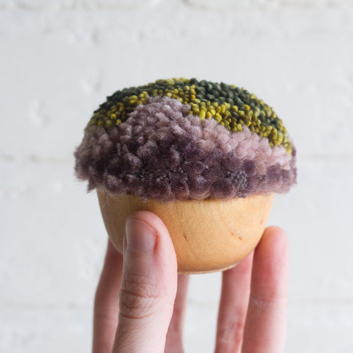 Mini Puff | Greens, Mauve and Purple