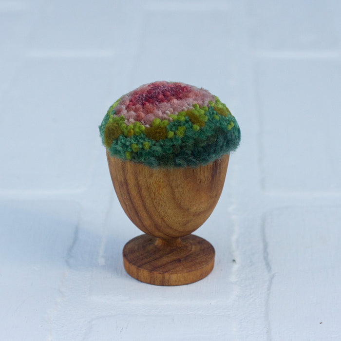 Mini Puff in Vintage Teak Egg Cup | Watermelon