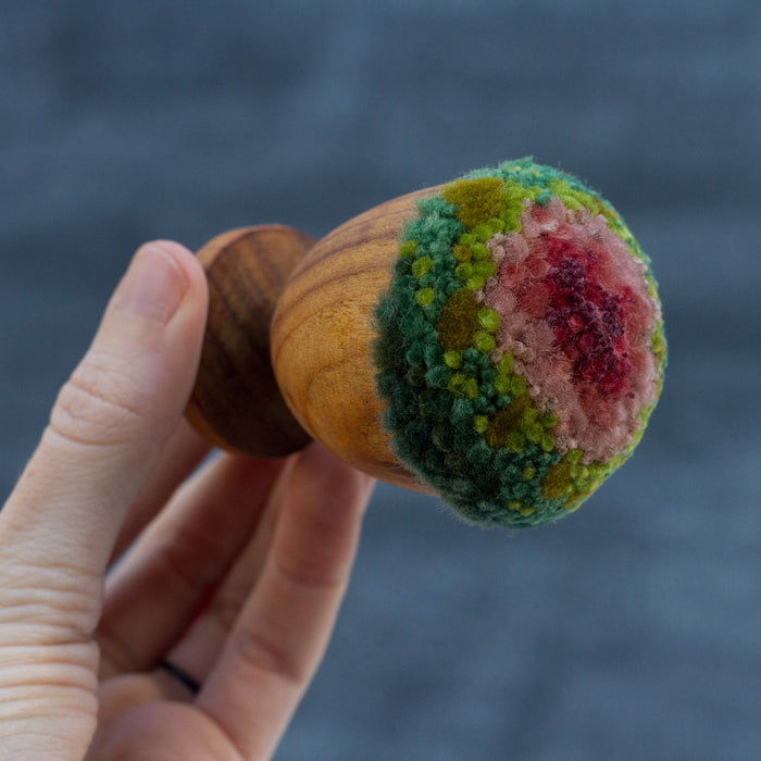 Mini Puff in Vintage Teak Egg Cup | Watermelon
