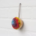 Mini Puff Ornament | Fiber Sculpture, Rainbow 1